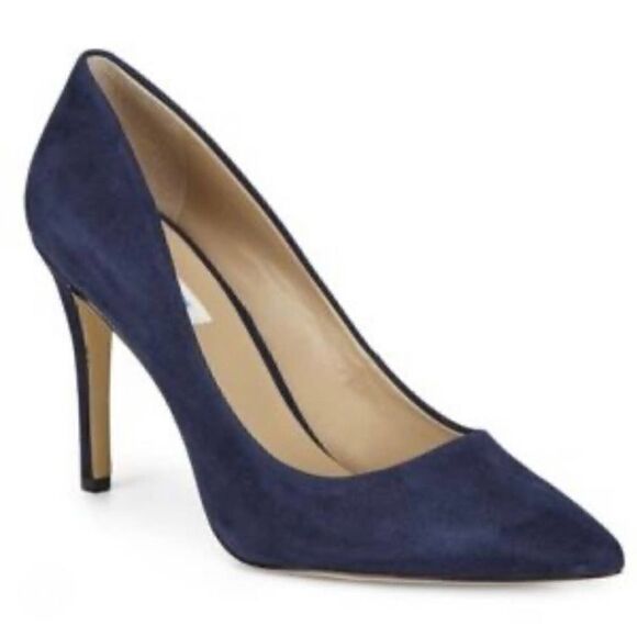 Saks Fifth Avenue Cady Suede Blue Pumps Size 7.5 - Picture 1 of 11